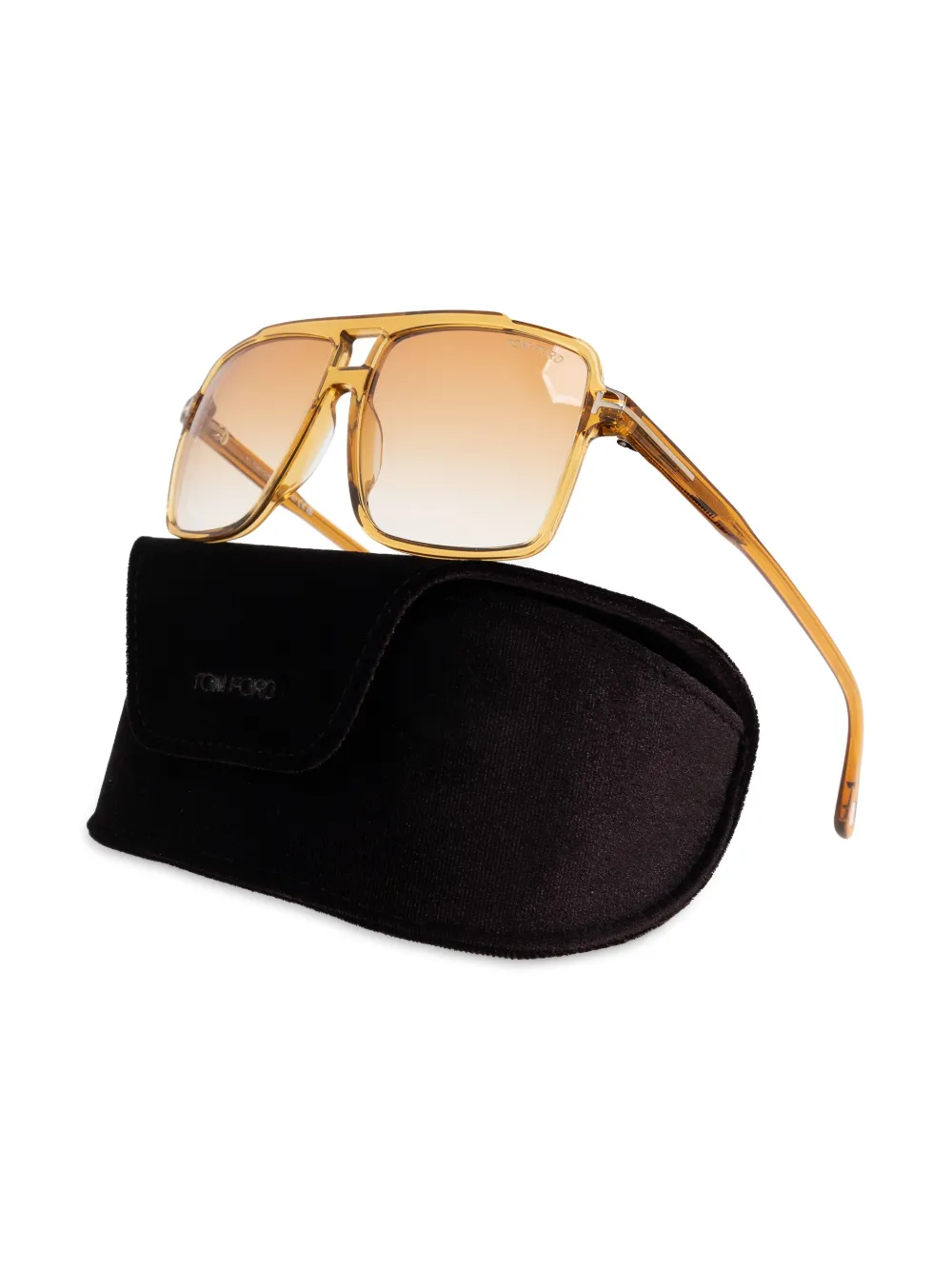 TOM FORD Eyewear Kemp zonnebril Geel
