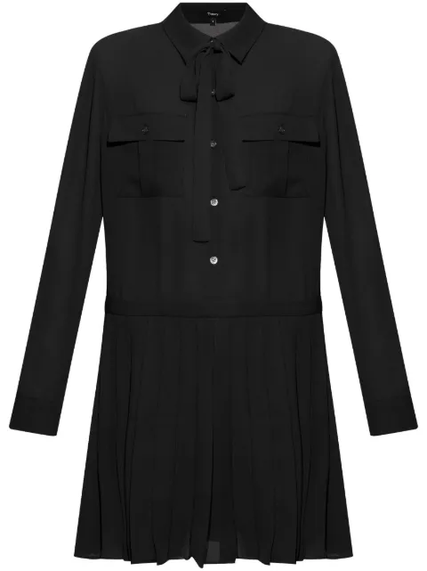 Theory pleated shirt dress
