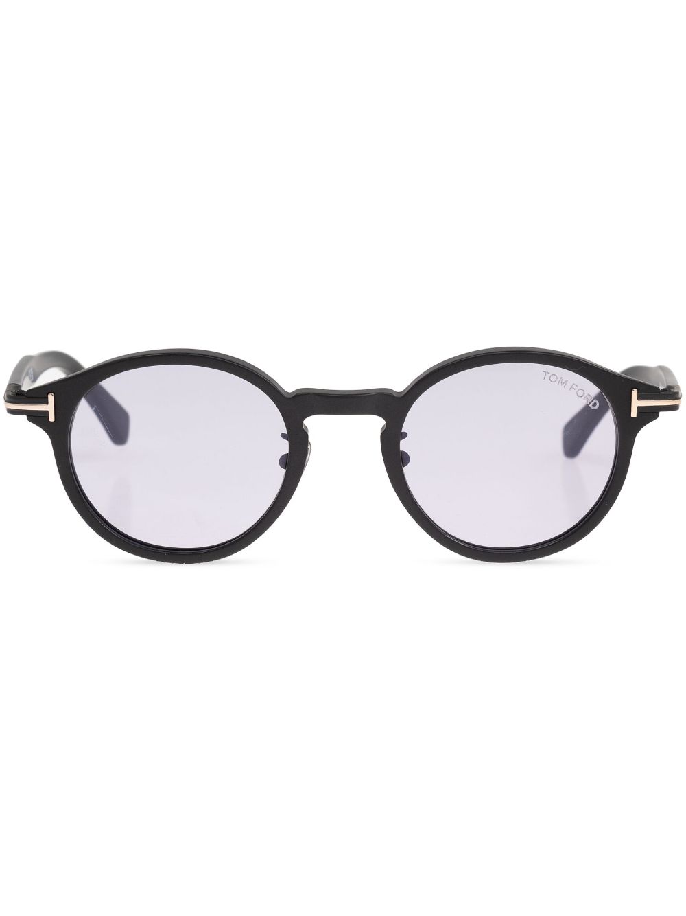 TOM FORD Eyewear Zonnebril met rond montuur Zwart