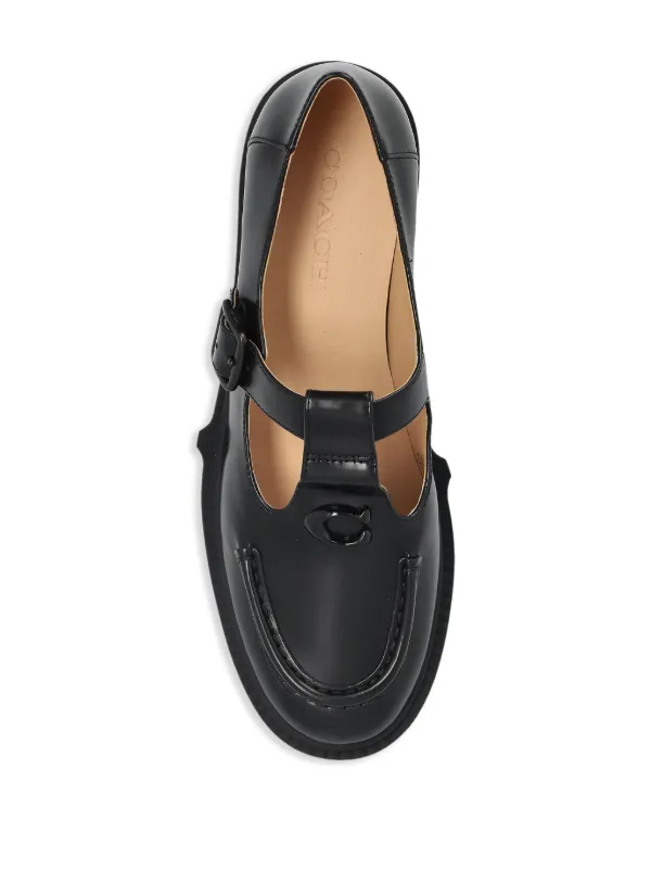 【送料&関税込】Coach Black Leather Liv Mary Jane Monk Strap Coach Liv Mary Jane Pumps | Black | FARFETCH ID