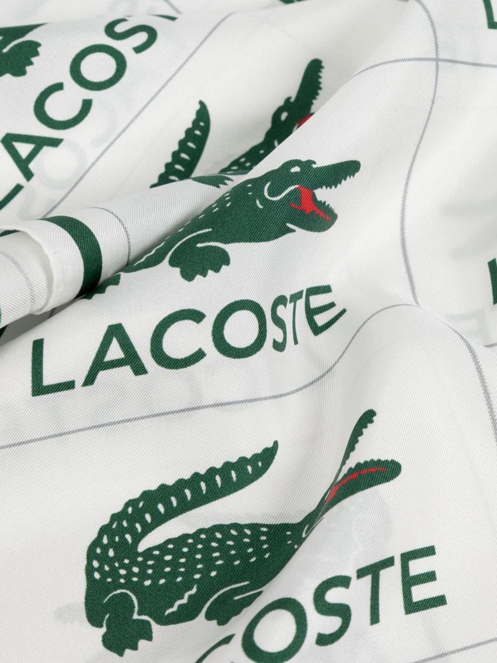 Lacoste Sjaal met borduurwerk - Wit