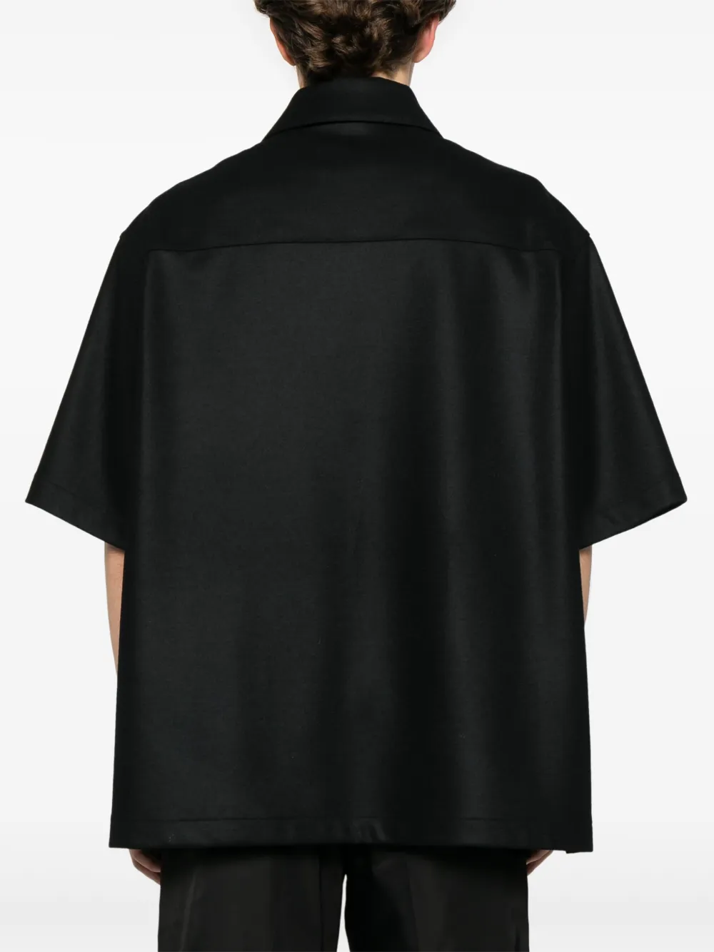 Jil Sander Wollen poloshirt Zwart