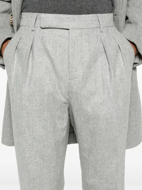 Brunello Cucinelli バージンウール パンツ | グレー | FARFETCH JP