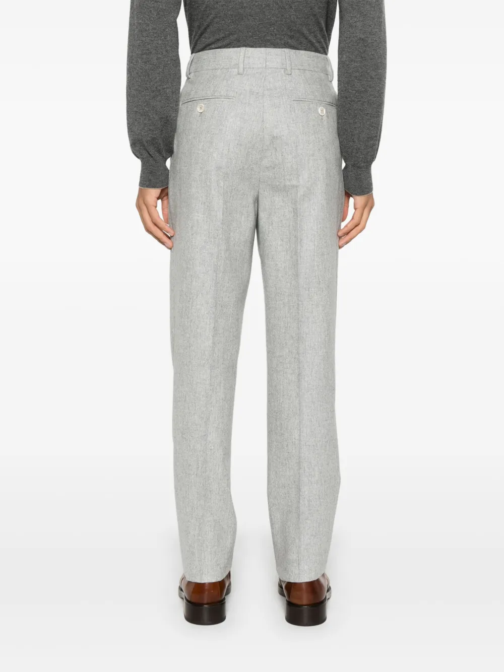 Brunello Cucinelli Broek van scheerwol Grijs