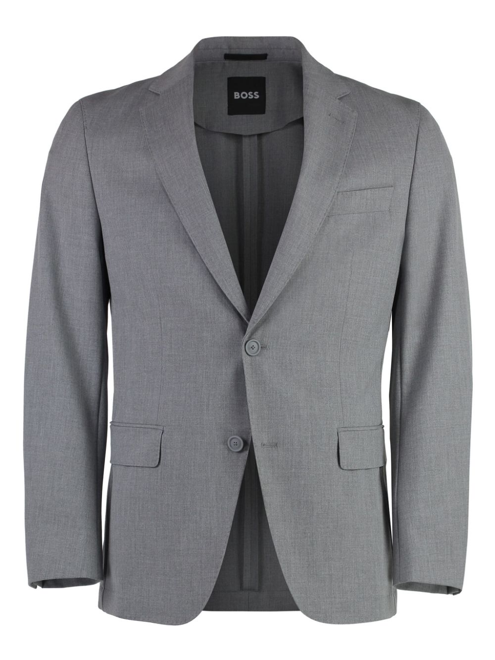 BOSS Blazer met enkele rij knopen - Grijs