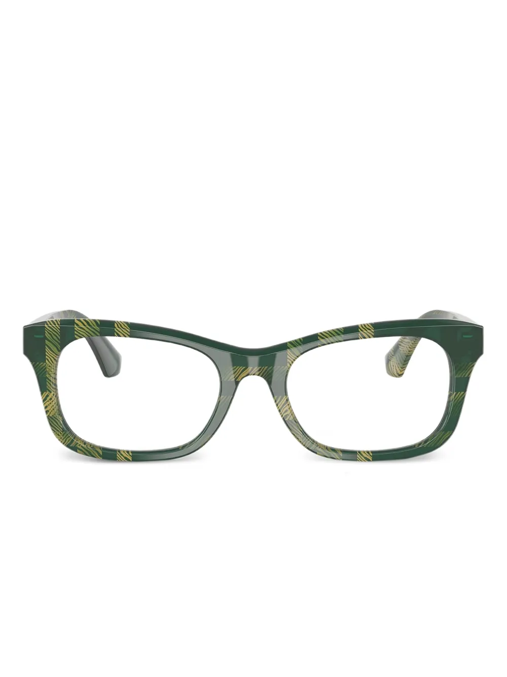 Burberry Eyewear Geruite bril met vierkant montuur Groen
