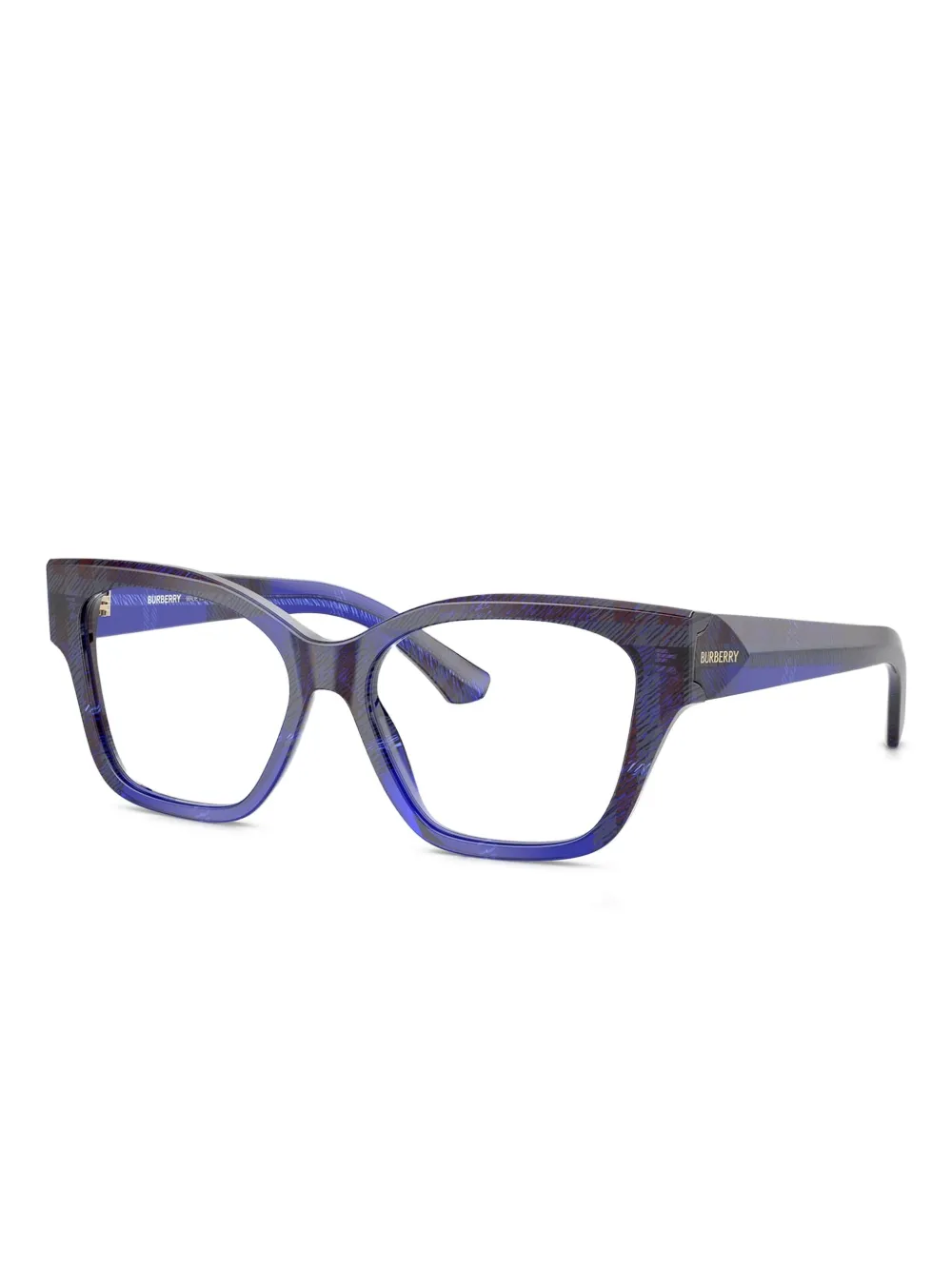Burberry Eyewear Geruite bril met vierkant montuur Blauw