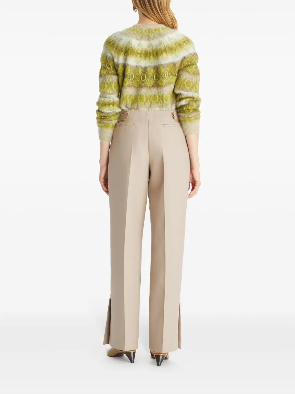 Tory Burch Geborstelde trui Groen