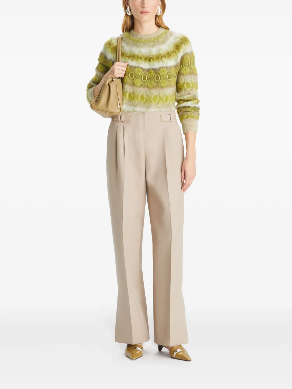 Tory Burch Geborstelde trui - Groen