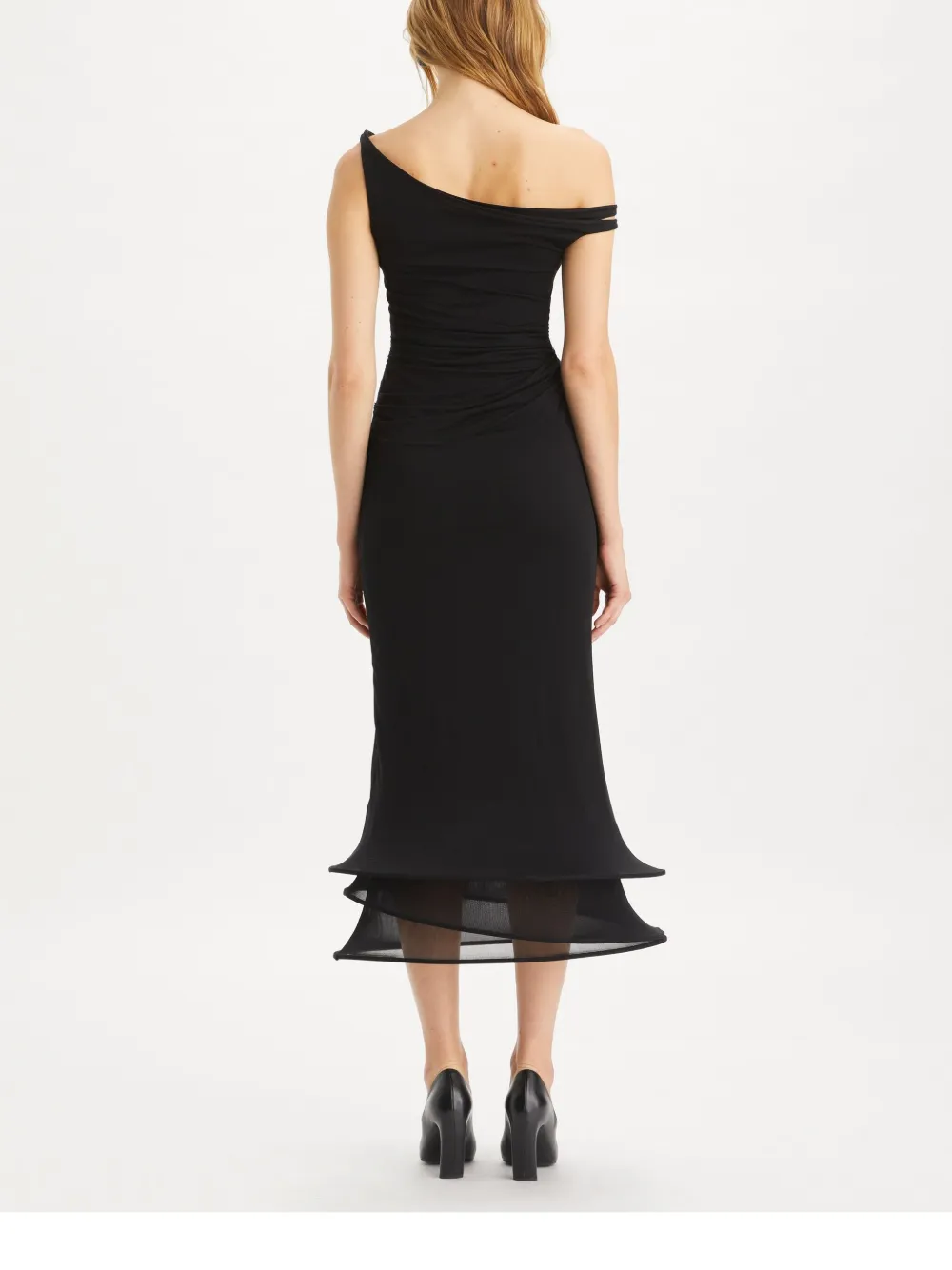 Tory Burch Midi-jurk met ringdetail Zwart