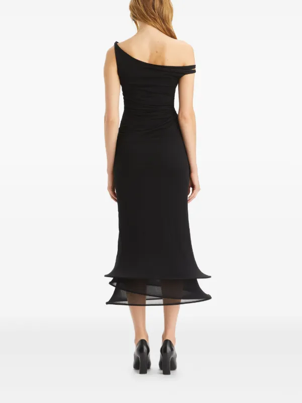 Tory Burch hoop-detailing Midi Dress | Black | FARFETCH