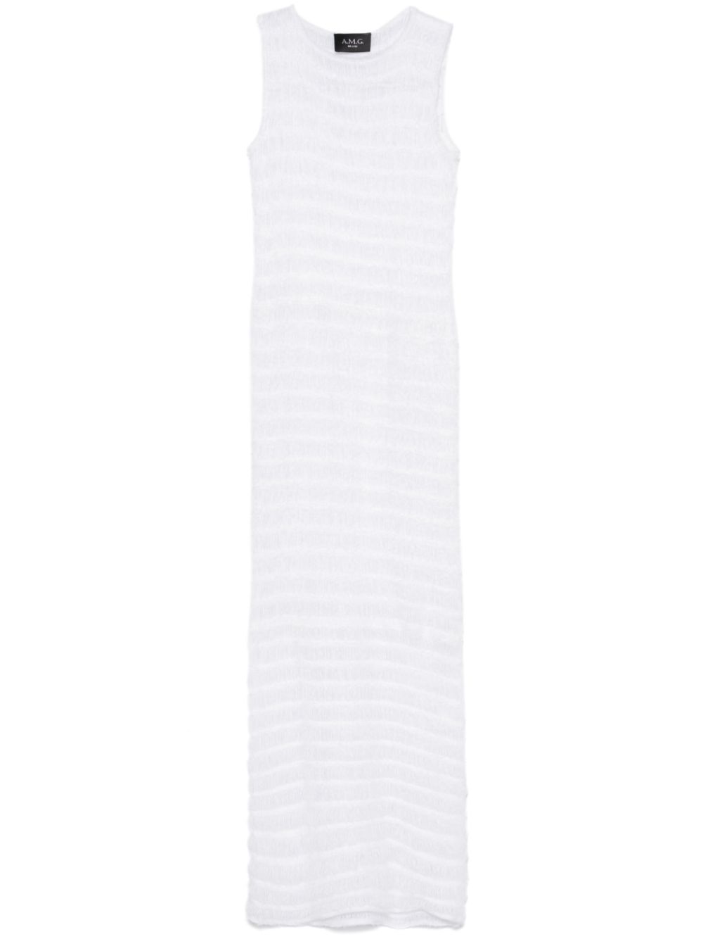 A.M.G. knitted maxi dress - White