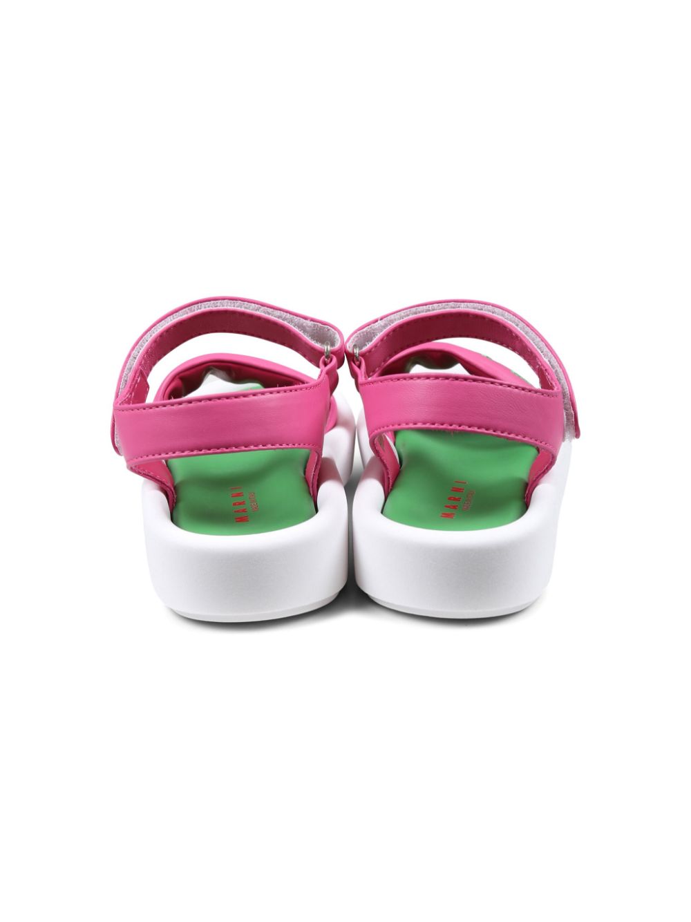 Marni Kids Sandalen met geborduurd logo Roze