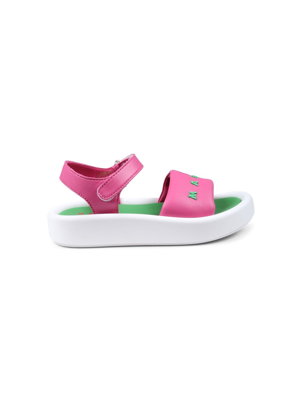 Marni Kids logo-embroidered sandals - Roze