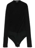 A.M.G. draped-detail bodysuit - Black