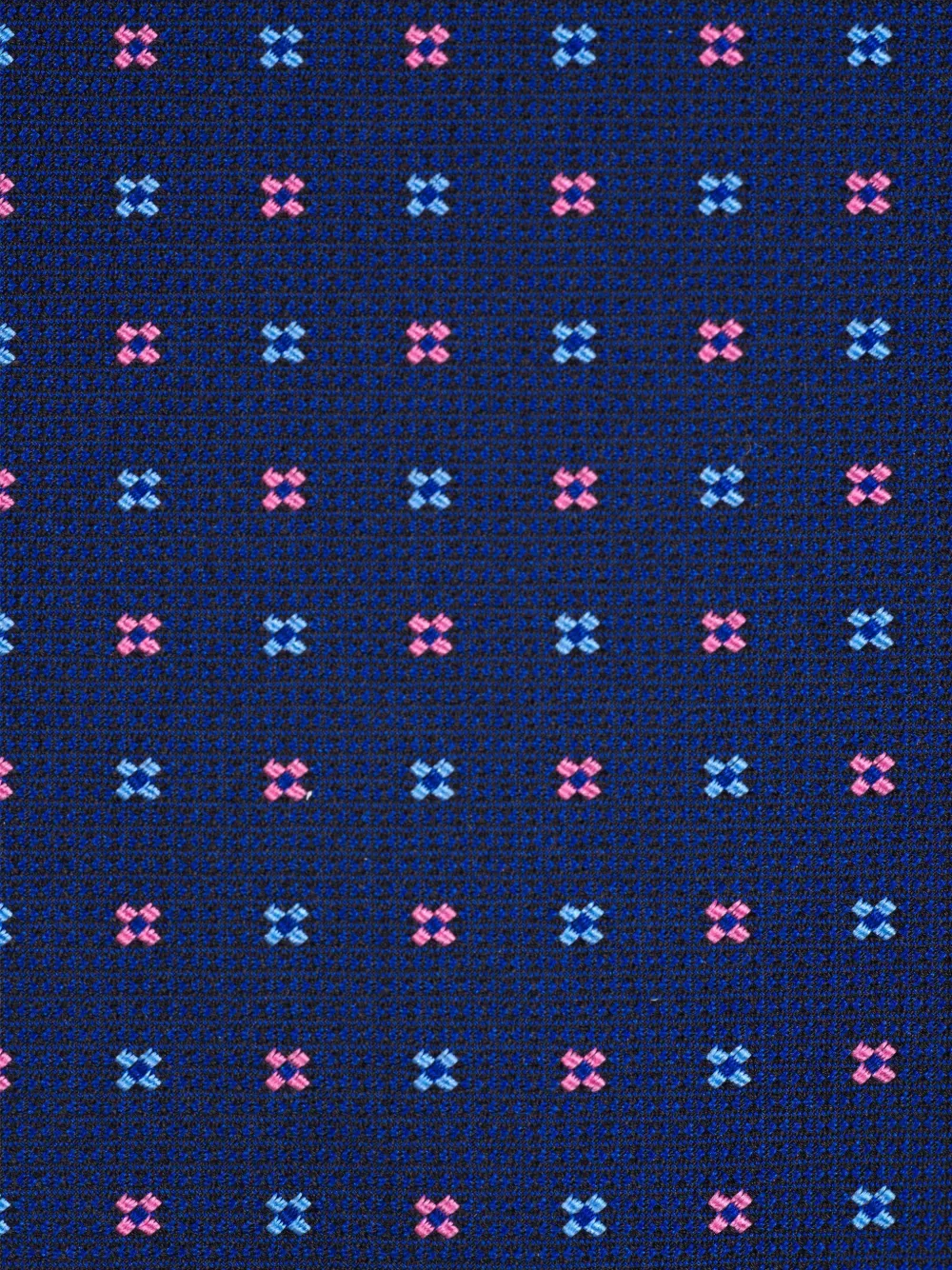 Kiton geometric-patterned silk tie - Blauw
