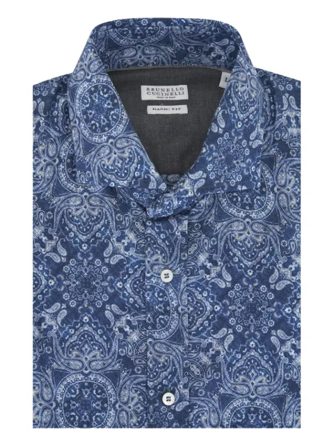 Brunello Cucinelli camisa con estampado de cachemira