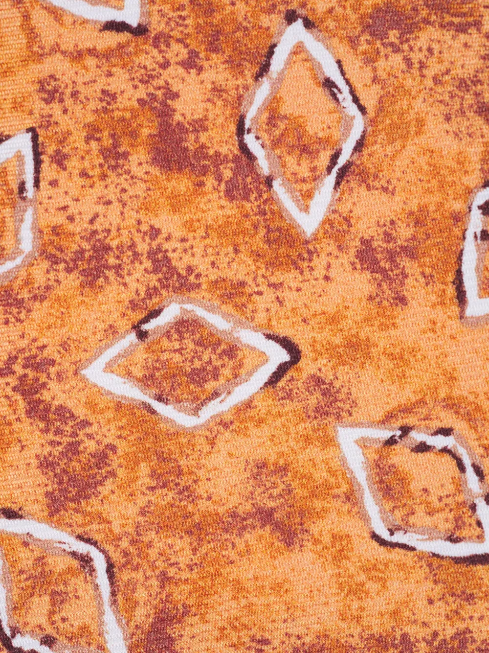 Kiton geometric-patterned silk tie - Oranje