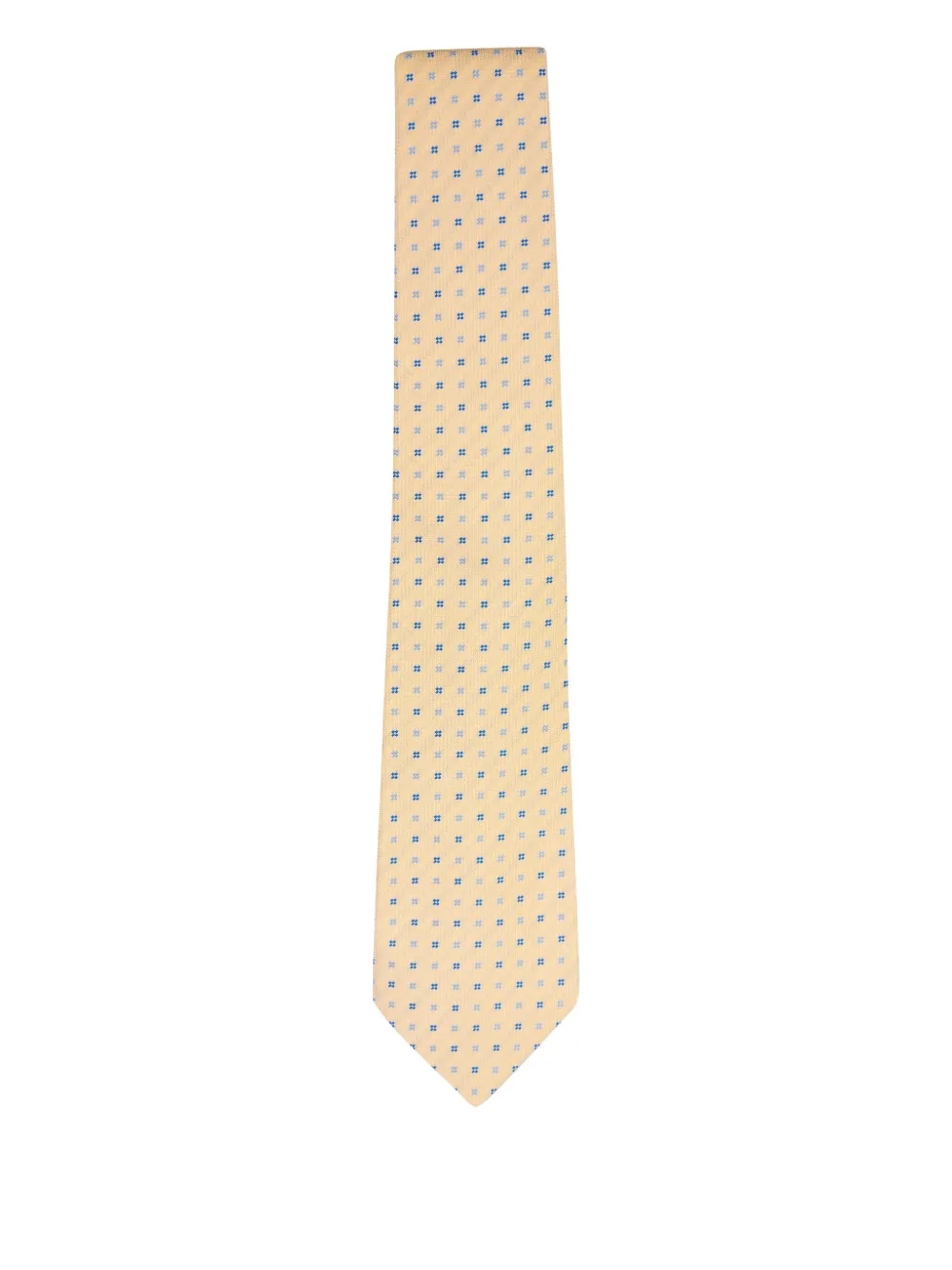 Kiton Floral-pattern Silk Tie In Yellow