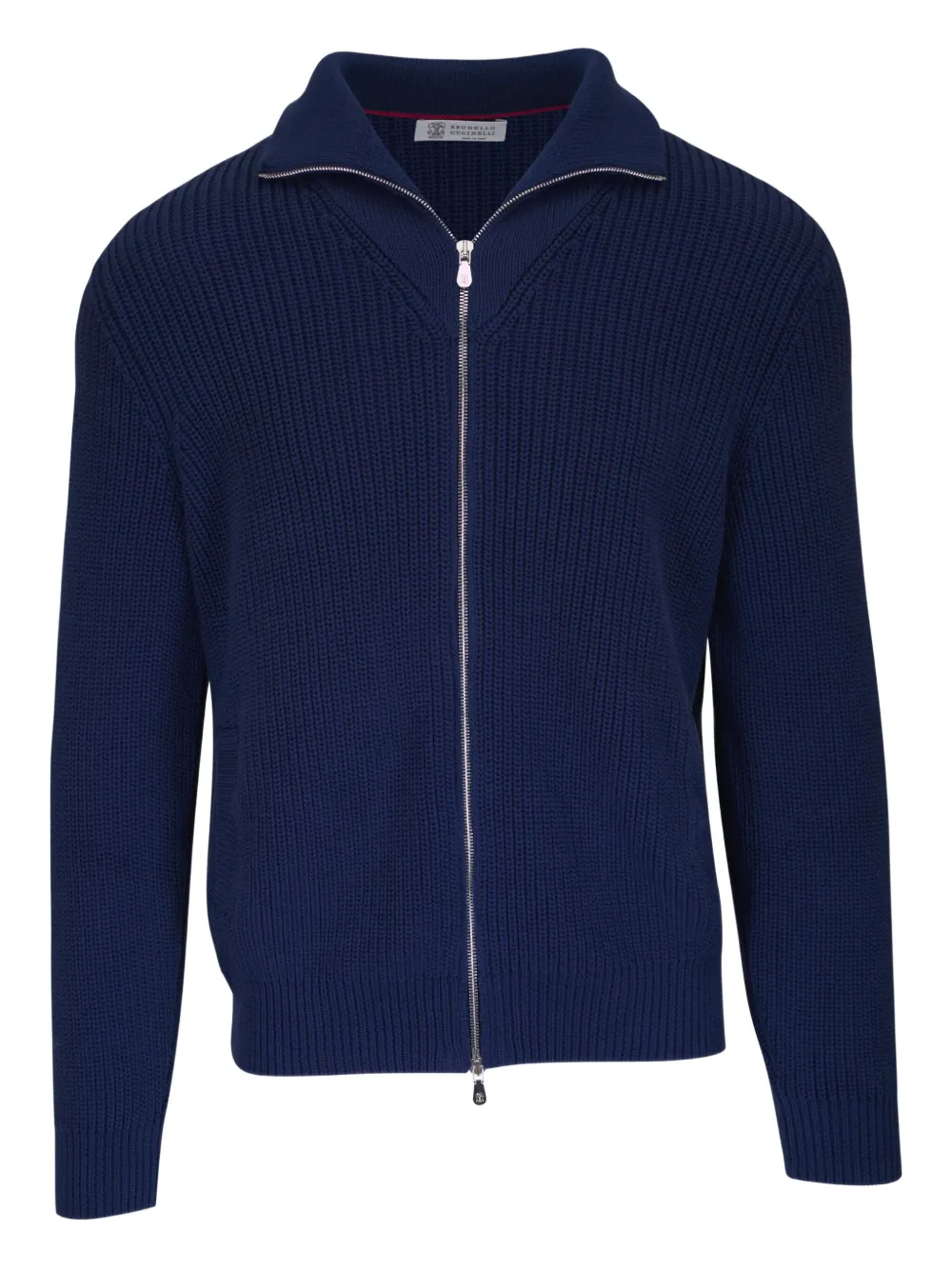 Brunello Cucinelli zip-up knitted cardigan | Blue | Image 1