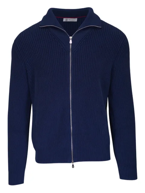 Brunello Cucinelli zip-up knitted cardigan