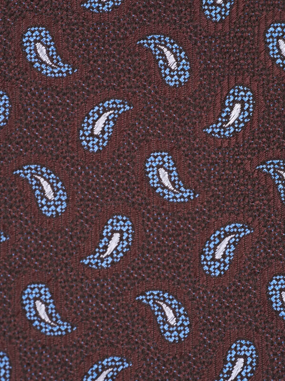 Kiton paisley-patterned silk tie - Bruin