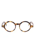 Lunor A14 round-frame glasses - Brown