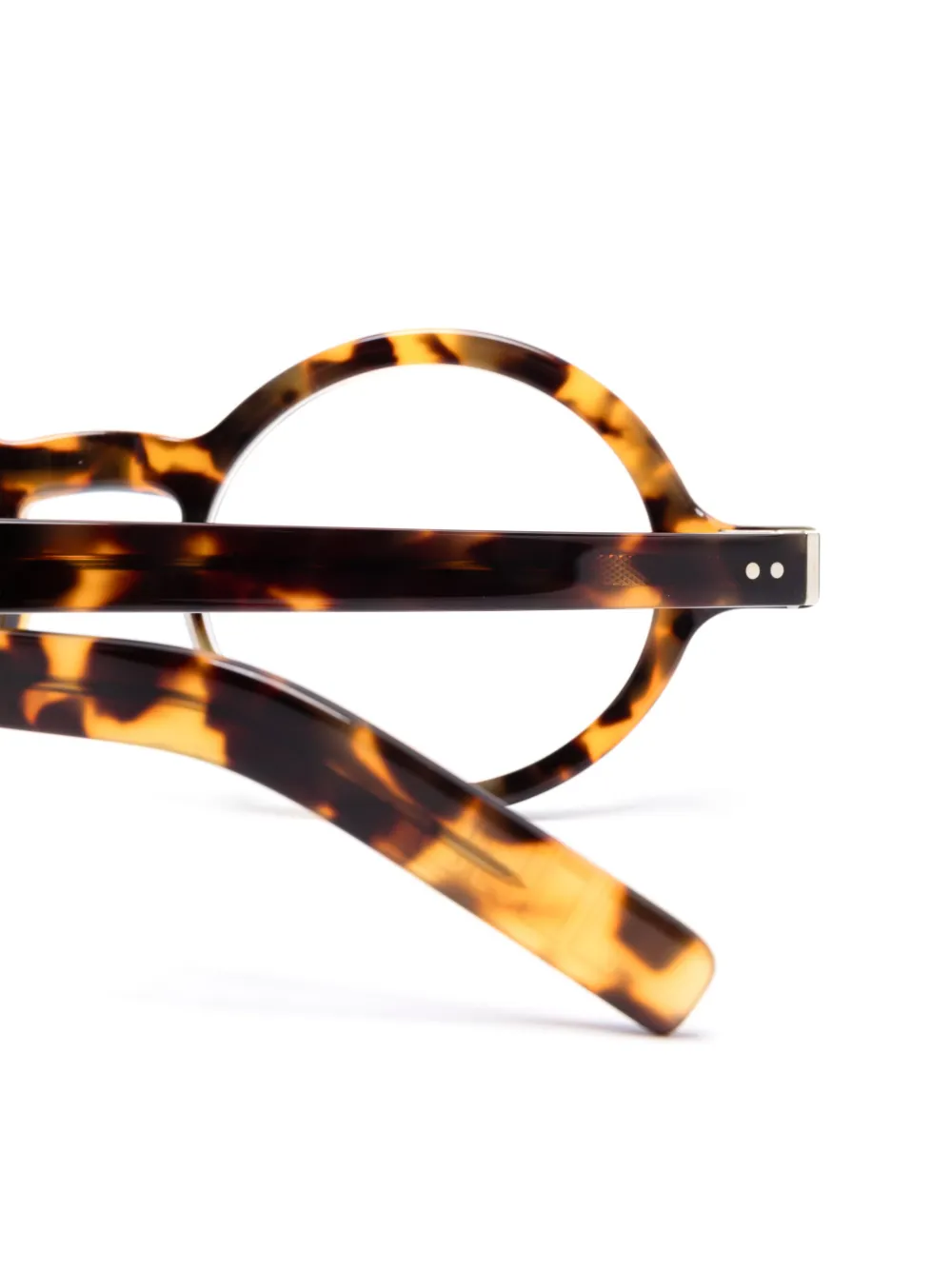  Lunor A14 Round-frame Glasses - Brown 