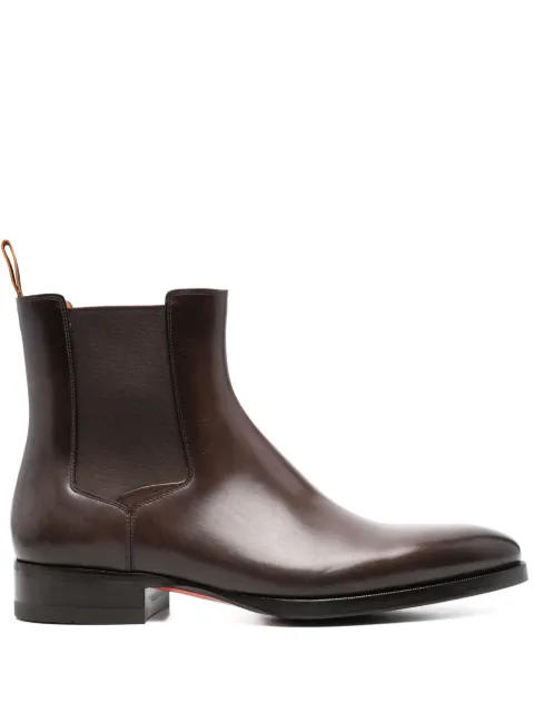 Santoni leather Chelsea boots