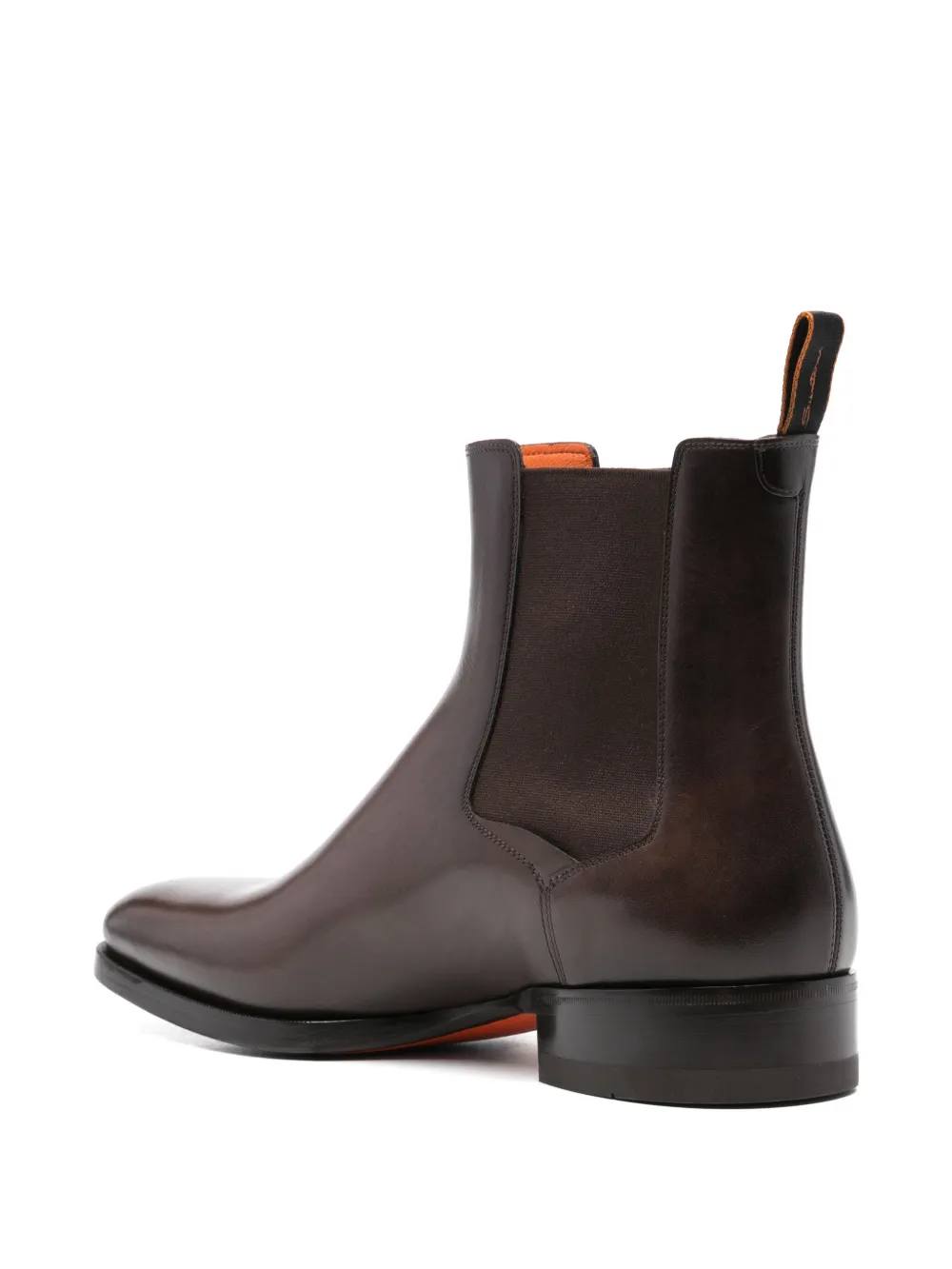 Santoni leather Chelsea boots Brown