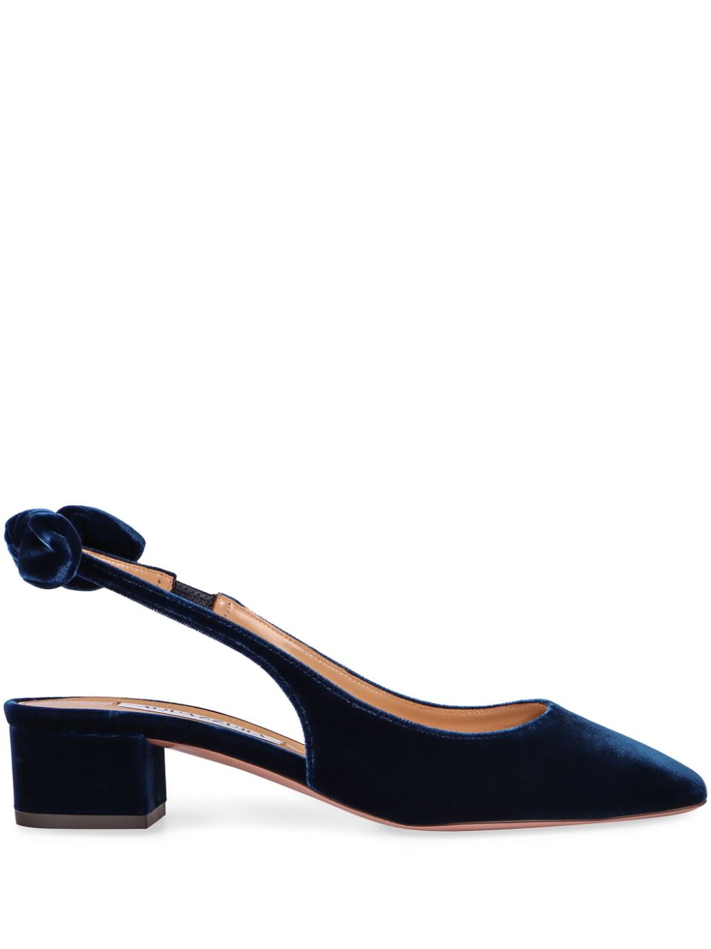 Aquazzura 35mm Very Bow Tie slingback pumps Blue