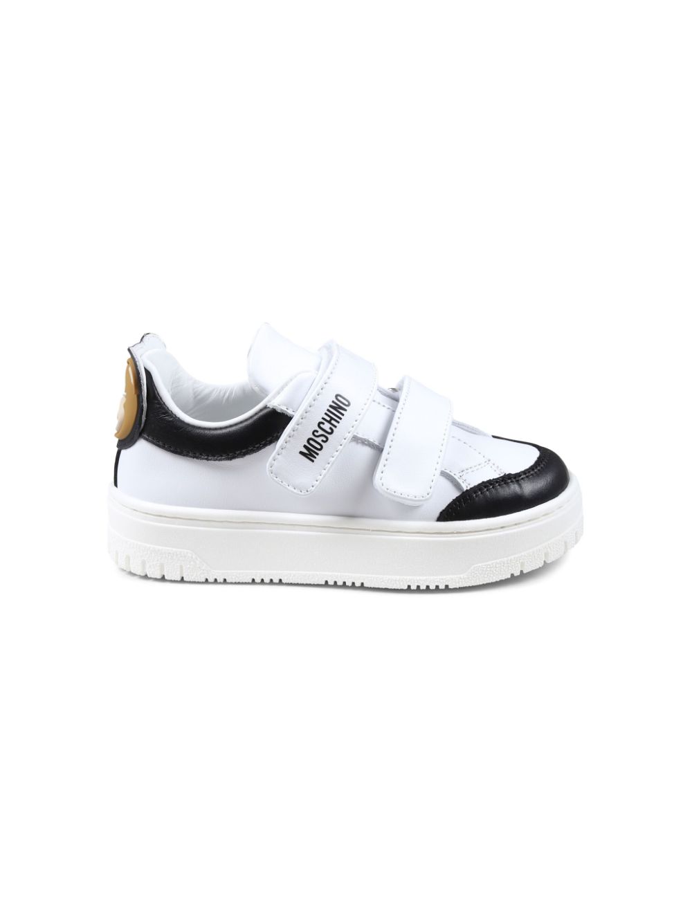 Moschino Kids Leren sneakers Wit