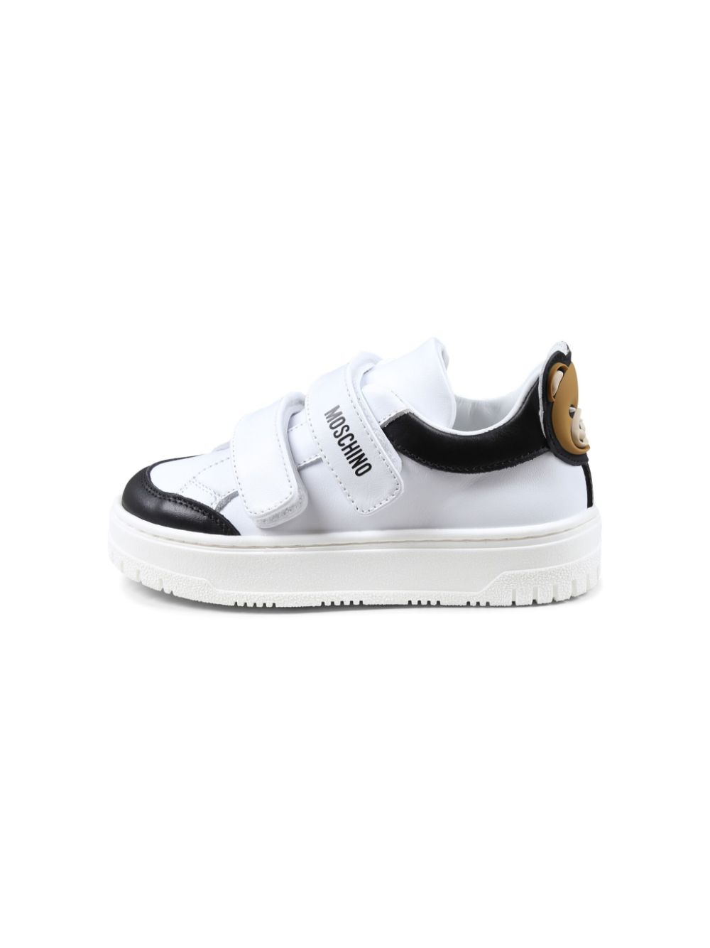 Moschino Kids Leren sneakers Wit