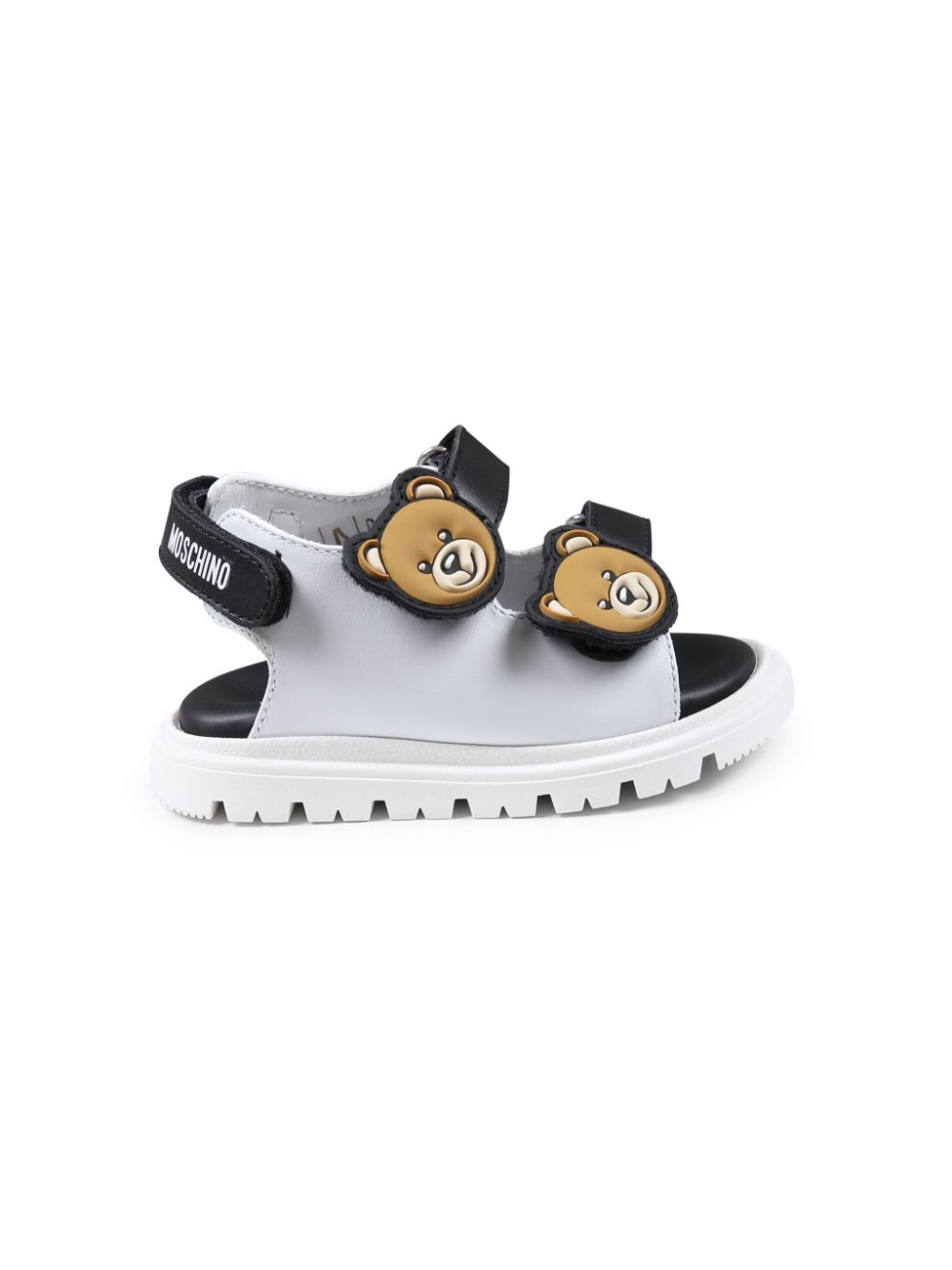 Moschino Kids Teddy Bear-appliqué sandals Black