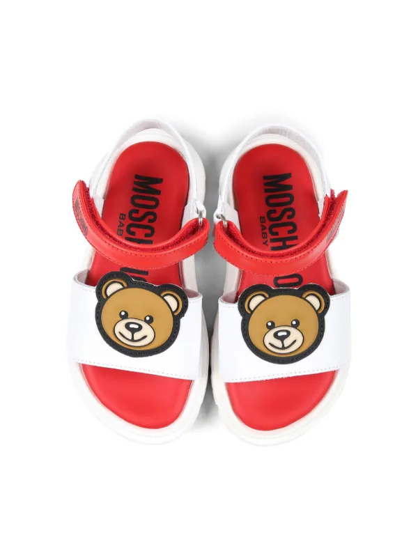 Moschino Kids Teddy Bear Sandals | White | FARFETCH ZA