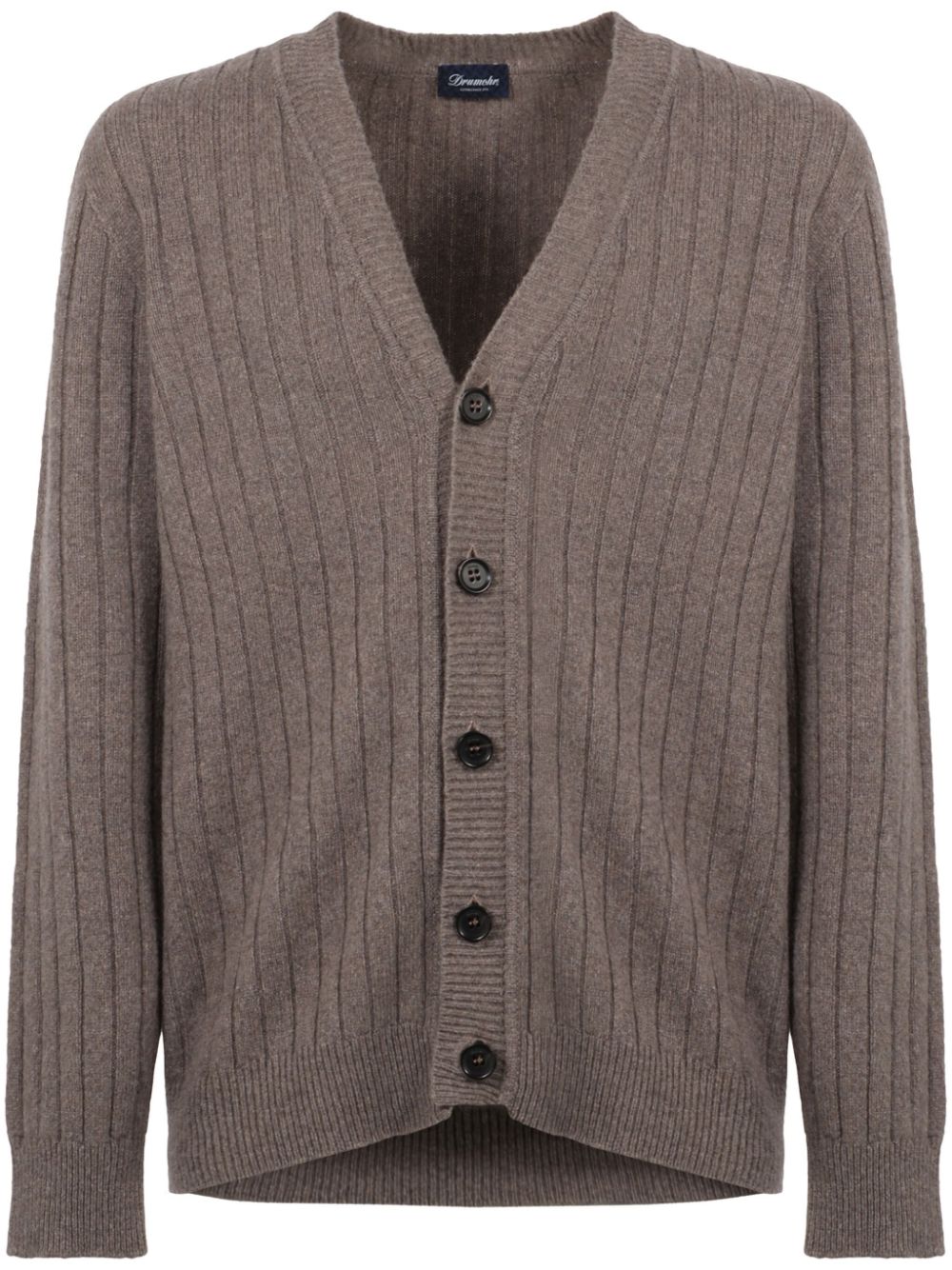 ribbed-knit cardigan