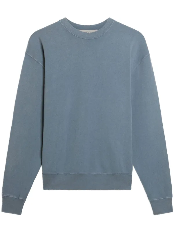 Golden Goose Baby Blue Sweatshirt with Reverse Logo on the Back