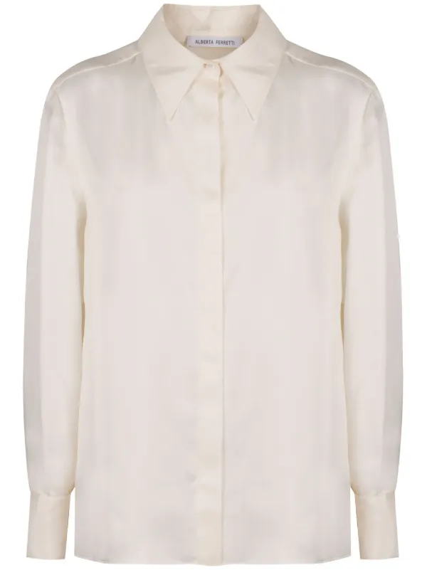 Alberta Ferretti シルクシャツ | ニュートラル | FARFETCH JP