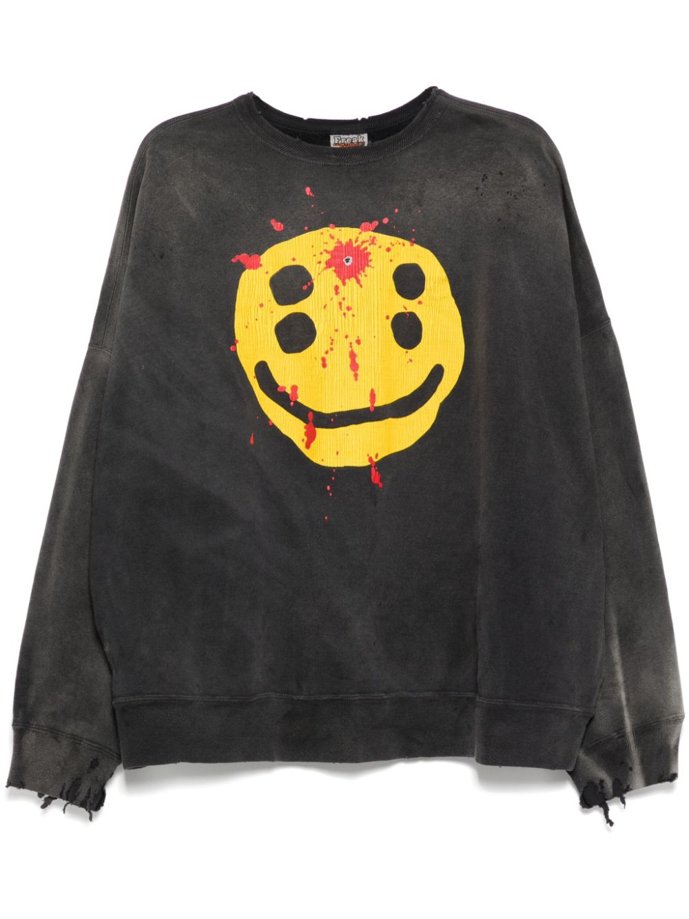 SAINT MXXXXXX x Cactus Plant Flea Market smile sweatshirt - Black