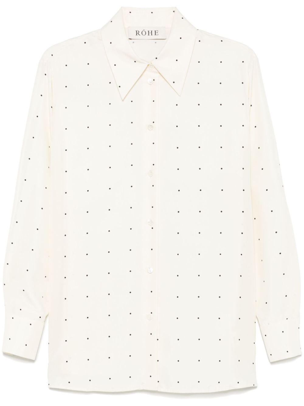 Róhe polka dot-print silk shirt