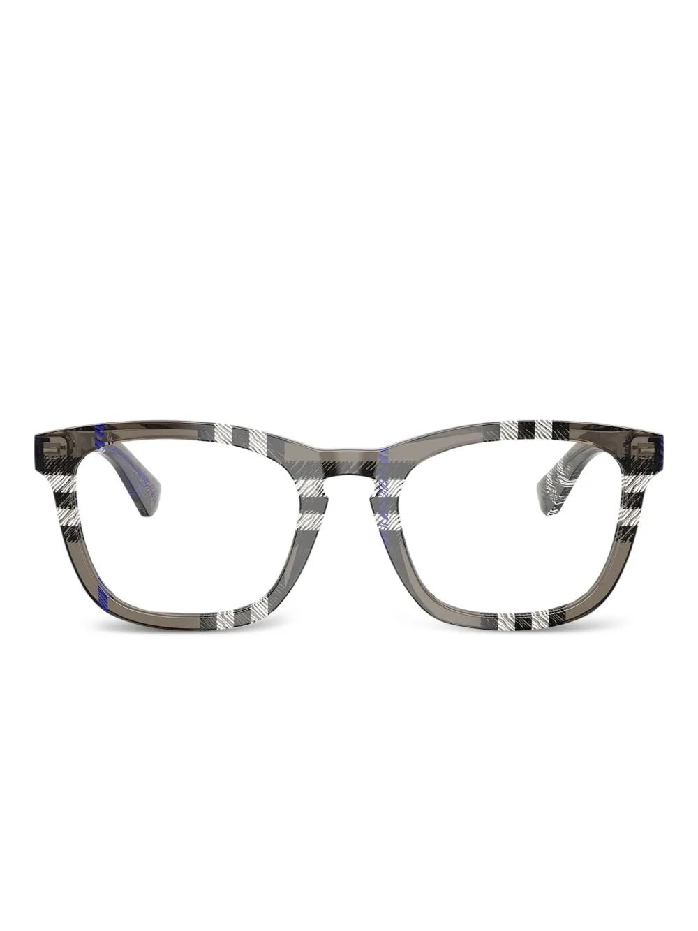 Burberry Eyewear check-pattern square-frame glasses | Grey | Image 1