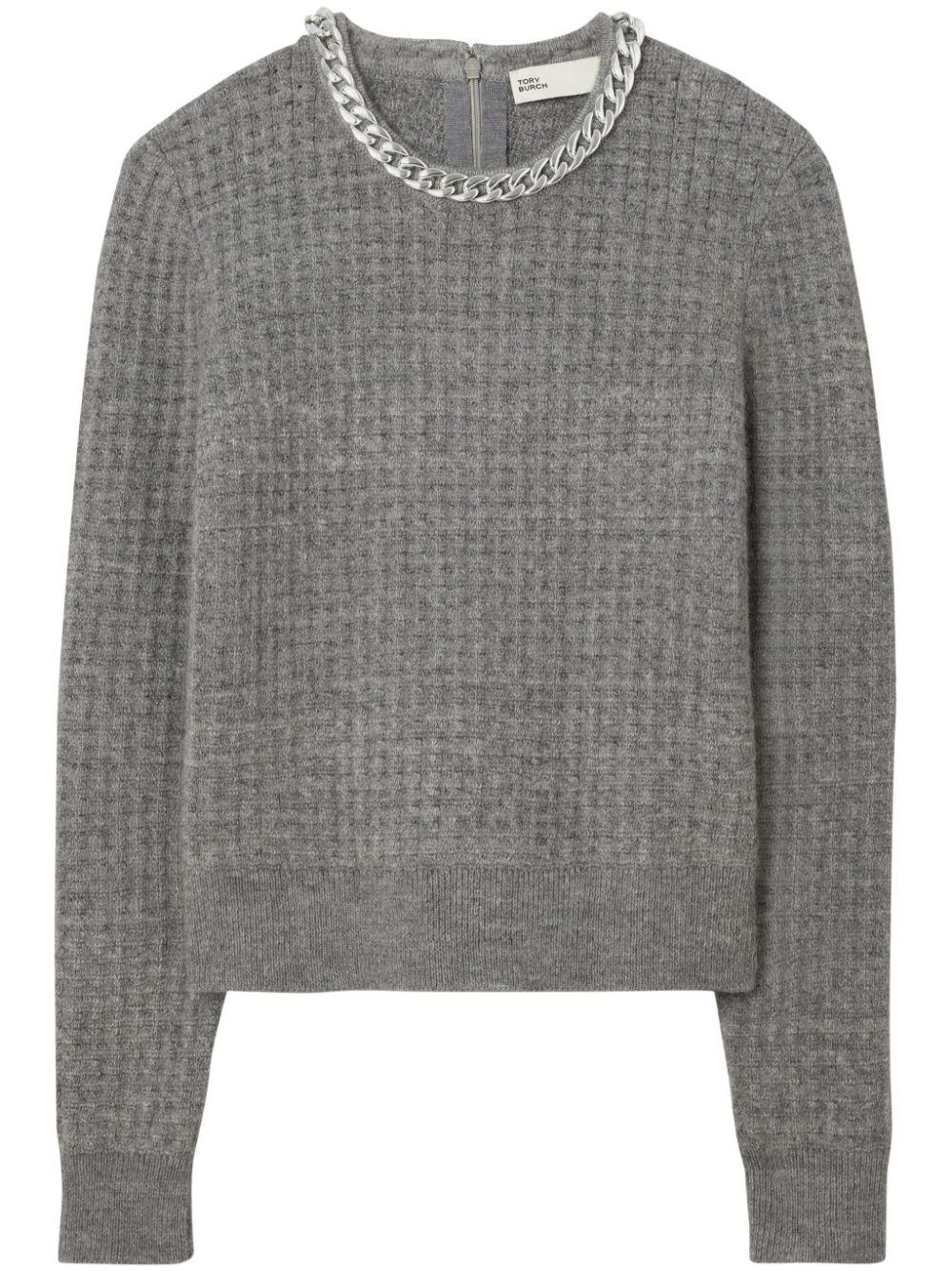 chain crew-neck sweater