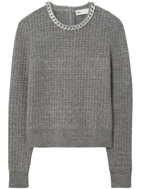 Tory Burch chain crew-neck sweater