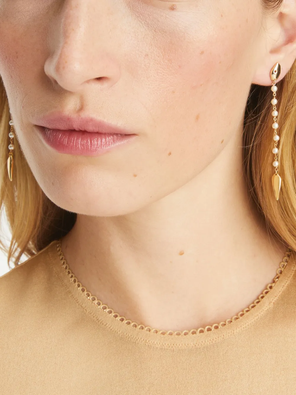 Tory Burch Snake Linear Earring In Gold