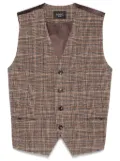 A.M.G. checked waistcoat - Brown