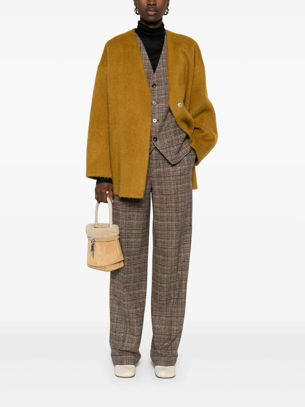 A.M.G. cashmere coat - Yellow