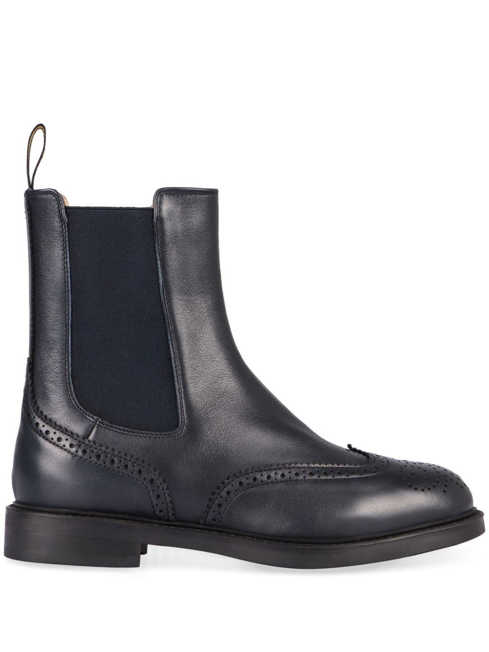 Doucal's brogue-detail Chelsea boots Black