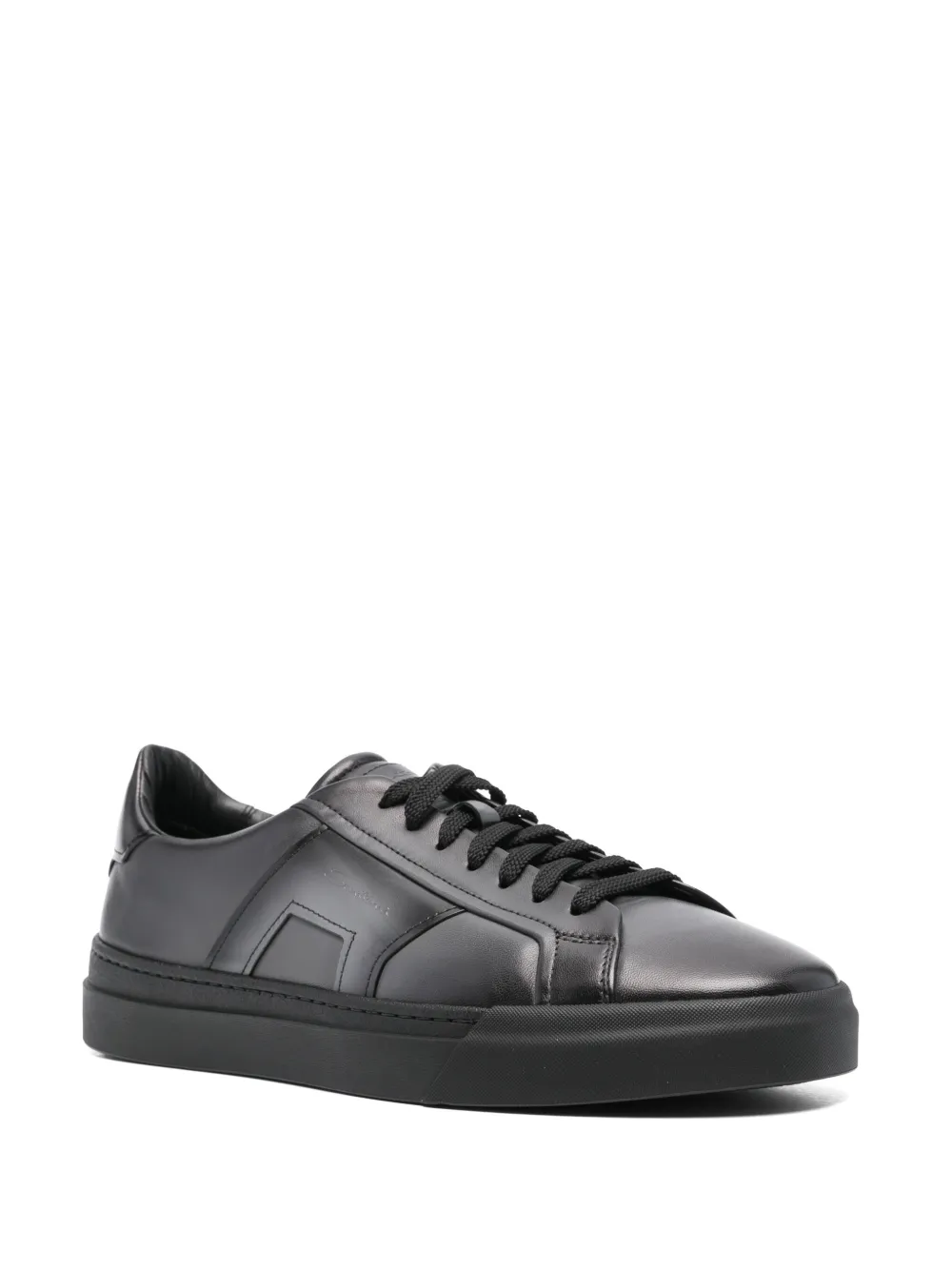 Santoni Sneakers met dubbele gesp - Zwart