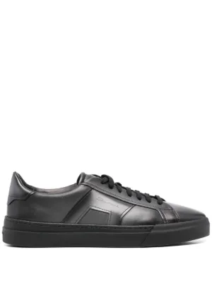 Santoni Leather low-top Sneakers | Black | FARFETCH