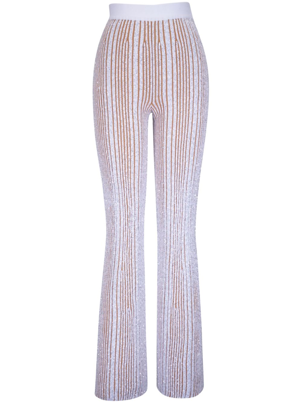 sequined ribbed trousers